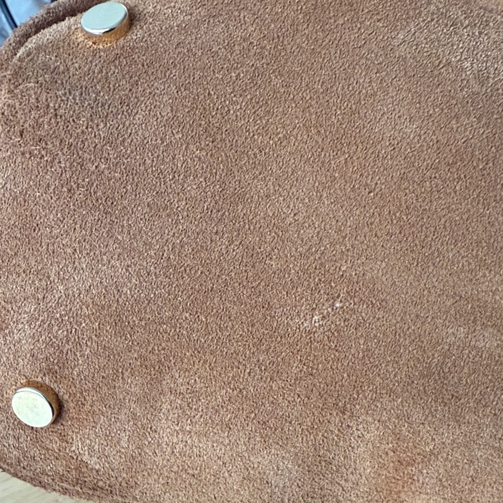 Claudia Firenze Made in Italy Suede Genuine Leather Handbag Purse -Gold Hardware - Picture 14 of 14